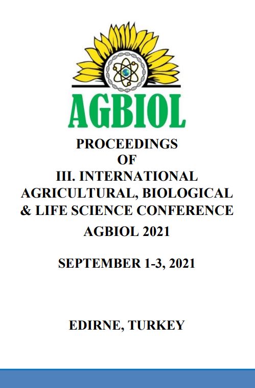 Proceeedings of III. International Agricultural, Biological & Life Science Conference – 2021 Tam Bildiri Kitabı  